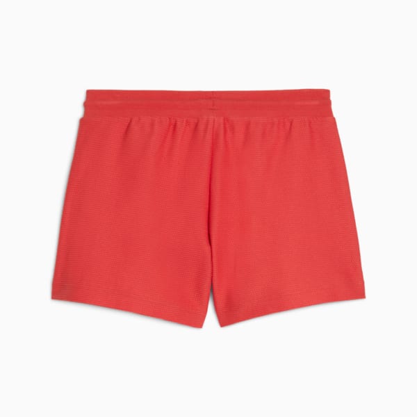 Shorts de 4" de jacquard para mujer Premium Essentials A-Line, Red Fire, extralarge